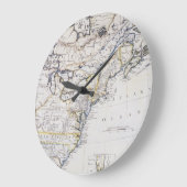 植民地アメリカ: 地図、c1770 ラージ壁時計 (傾斜)