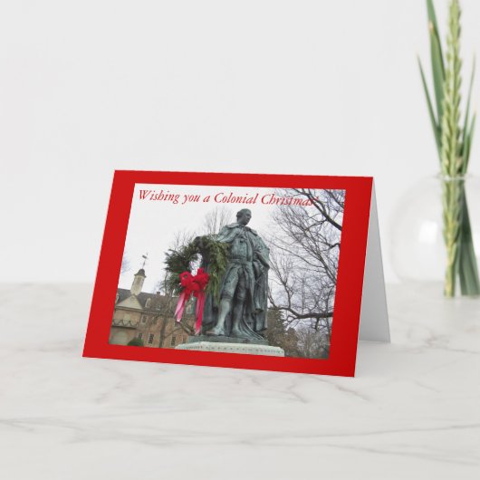 植民地クリスマスを望みます シーズンカード (正面)