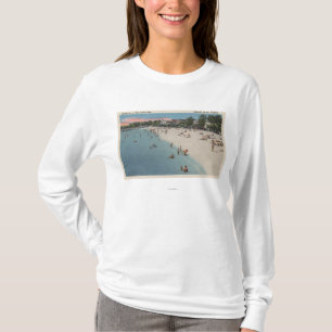 植民地ビーチ、VA -日光浴をする及び水泳場面 Tシャツ