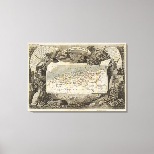 植民地フランスのアルジェリア キャンバスプリント (正面)