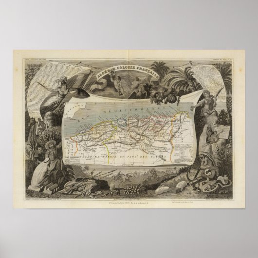 植民地フランスのアルジェリア ポスター (正面)