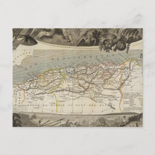 植民地フランスのアルジェリア ポストカード (正面)