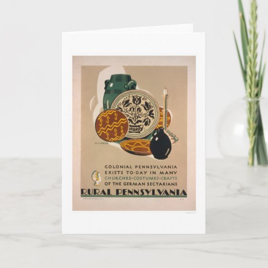 植民地ペンシルバニア1940 WPA カード (正面)