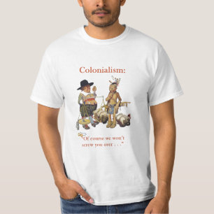 植民地化政策の解決者およびネイティブアメリカンのワイシャツ Tシャツ
