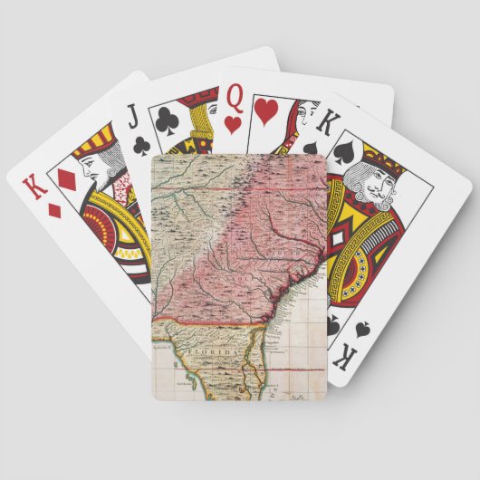 植民地時代のアメリカの地図， 1733年 トランプ (裏面)