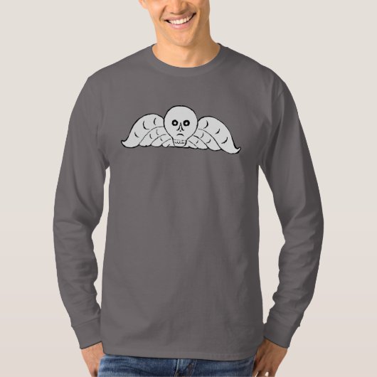 植民地時代のボストンの墓石のドクロ天使 Tシャツ (正面)