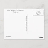 植民地時代の歩道 ポストカード (裏面)