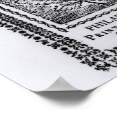 植民地時代の6ドル紙幣 ポスター (角)