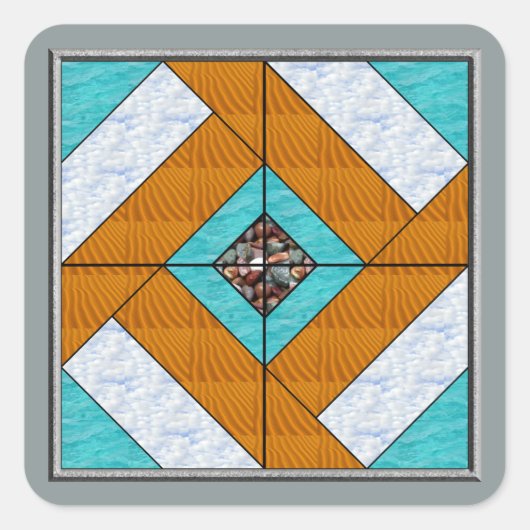 植民地舗装水砂の空及び石 スクエアシール (正面)