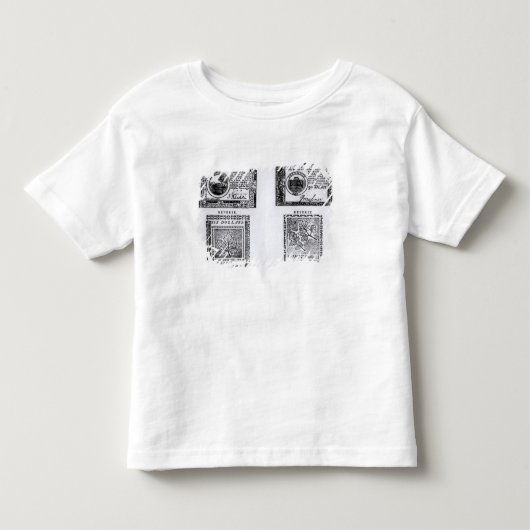 植民地6つのドル札 トドラーTシャツ (正面)
