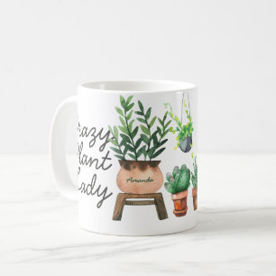 植熱狂する物の水彩鉢植え コーヒーマグカップ
