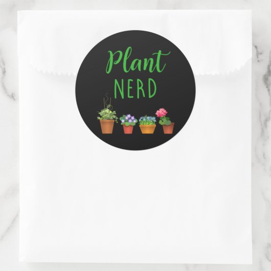 植物おたくおもしろいガーデニングとハウスプラント ラウンドシール (バッグ)