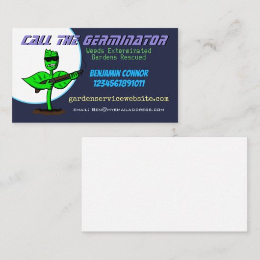 植物おもしろいサイボーグ園芸業 名刺 (正面/裏面)