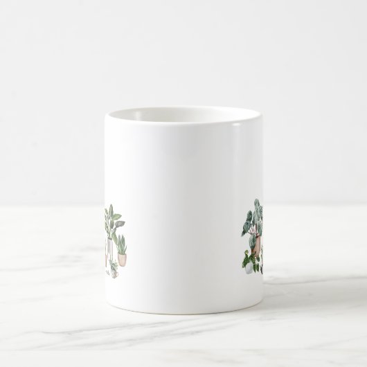 植物おもしろい愛好家のためにもう一つの植物 コーヒーマグカップ (中央)