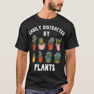植物おもしろいLに容易に気を散らす庭師 Tシャツ
