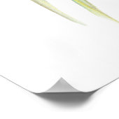 植物お洒落フローラファンタジーの水色 ポスター (角)