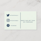 植物かわいらし屋、庭のロイヤリティカード。 ロイヤリティカード (裏面)