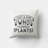 植物が大好きな女の子 クッション (裏面)