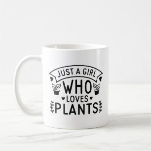 植物が大好きな女の子 コーヒーマグカップ
