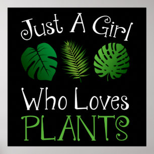 植物が大好きな女の子 ポスター