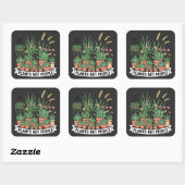 植物が好き 人が苦手 | 面白い 植物好きな内向型ガーデナー  スクエアシール (シート)