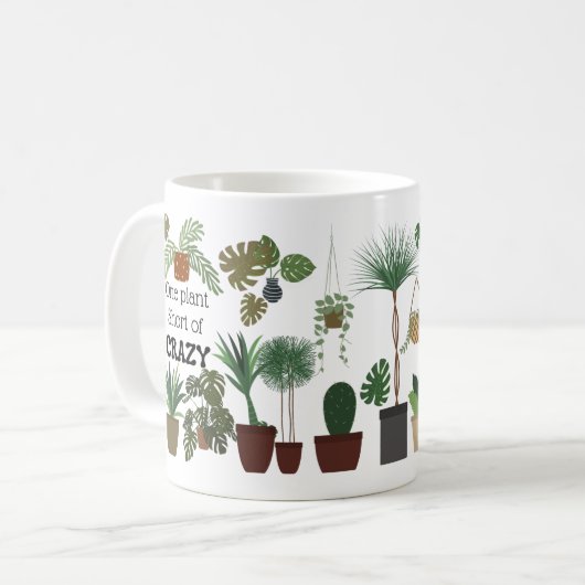 植物が少な熱狂するい一おもしろいつの植物 コーヒーマグカップ (正面左)