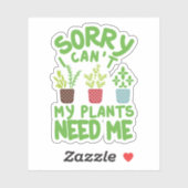 植物が必要でなくてごめんなさい シール (シート)