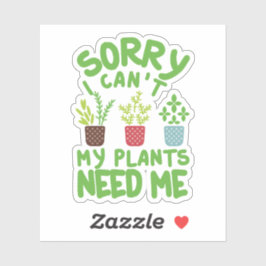 植物が必要でなくてごめんなさい シール