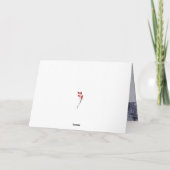 植物が飾られた喜びの折りたたみ写真ホリデーカード シーズンカード (裏面)