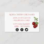 植物さくらんぼステム名刺 名刺 (裏面)