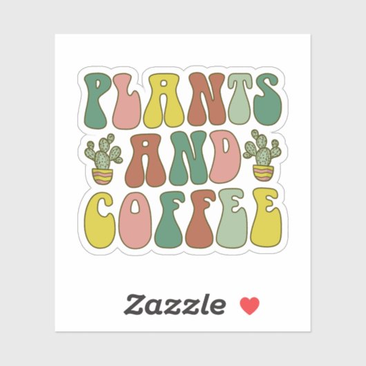 植物とコーヒー、植物の母、植物の女性 シール (シート)