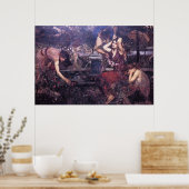 植物とゼフィラのスケッチ ポスター (キッチン)