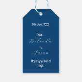 植物とタイルを持つリスボンハウスウィンドウ ギフトタグ (裏面)