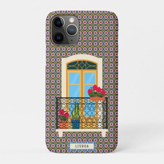 植物とタイルを持つリスボンハウスウィンドウ Case-Mate iPhoneケース (裏)