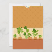 植物とダイニングテーブル感謝祭招待状 招待状 (裏面)