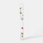 植物とドットのシームレスなパターン iPhoneケース (左側面)