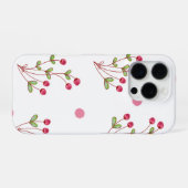 植物とドットのシームレスパターン iPhoneケース (裏面横)