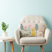 植物とパステルの生物 ランバークッション (椅子)