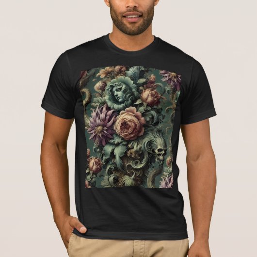 植物とパンデモニウム - ゴシックウェアラブルアート Tシャツ (正面)