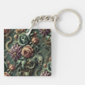 植物とパンデモニウム – ゴシック様式のバロック キーホルダー (裏面)