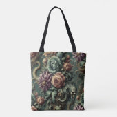 植物とパンデモニウム – ゴシック様式のバロック トートバッグ (裏面)