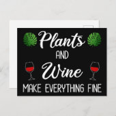 植物とワインで全てを素晴らし作る ポストカード (正面/裏面)