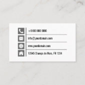 植物と庭園 名刺 (裏面)