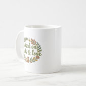 植物と愛情に育まれて レトロ コーヒーマグカップ (正面左)