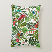 植物と昆虫を縫い合わせた模様 アクセントクッション (裏面(縦))