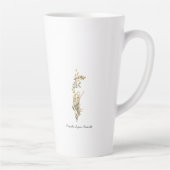 植物と本とコーヒー | 水彩イラスト カフェラテマグ (右)