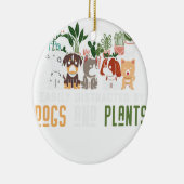 植物と犬 セラミックオーナメント (右)