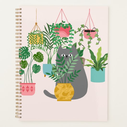 植物と猫 プランナー手帳 (正面)