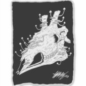 植物と白黒キリンスカル シール (正面)