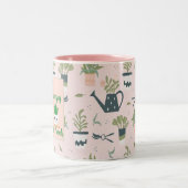 植物と話すセラピーは要らない ツートーンマグカップ (中央)